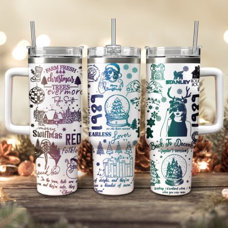 Taylor Swift Music Christmas Custom Stanley Quencher HG 30oz or 40oz Engraved  Stainless Steel Tumbler With Handle