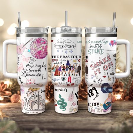 Taylor Swift Music Christmas Custom Stanley Quencher HG 30oz or 40oz Stainless Steel Tumbler With Handle