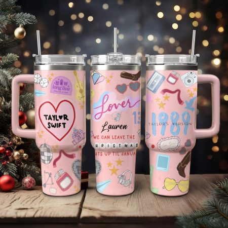 Taylor Swift Music Christmas Custom Stanley Quencher HG 30oz or 40oz Stainless Steel Tumbler With Handle
