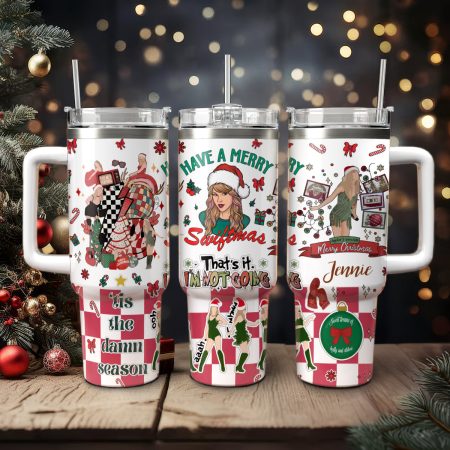 Taylor Swift Music Christmas Custom Stanley Quencher HG 30oz or 40oz Stainless Steel Tumbler With Handle