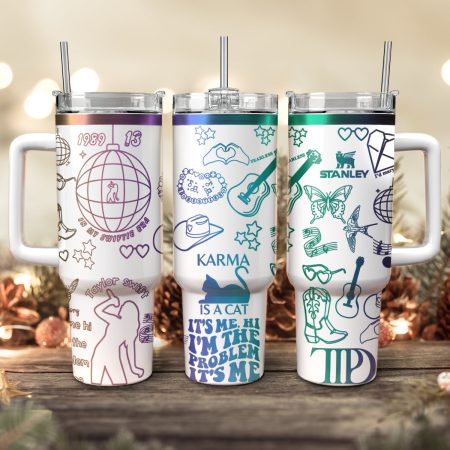 Taylor Swift Music Custom Stanley Cup 40 oz 30 oz Tumbler With Handle