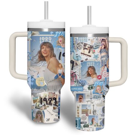Taylor Swift Music Custom Stanley Quencher  30oz or 40oz Stainless Steel Tumbler With Handle HG Stainless Steel Tumbler With Handle