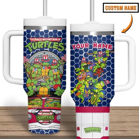 Teenage Mutant Ninja Turtles Cartoon Custom Stanley Cup 40 oz 30 oz Tumbler With Handle HG