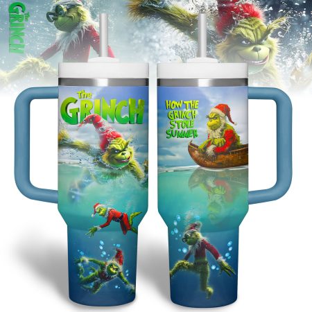 The Grinch Cartoon Custom Stanley Quencher 30oz or 30oz or 40oz Stainless Steel Tumbler With Handle HG With Handle HG
