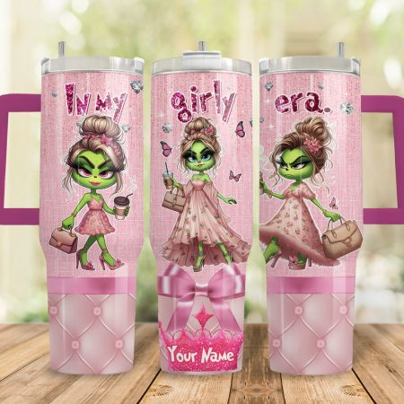 The Grinch Cartoon Custom Stanley Quencher 30oz or 30oz or 40oz Stainless Steel Tumbler With Handle HG With Handle HG