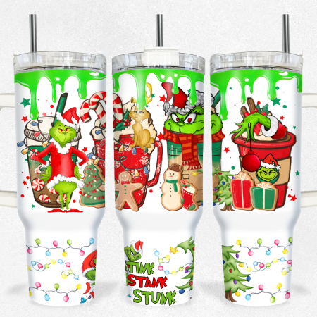 The Grinch Movies Custom Stanley Quencher 30oz or 40oz Stainless Steel Tumbler With Handle HG With Handle