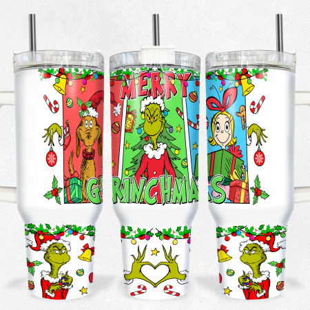 The Grinch Movies Custom Stanley Quencher 30oz or 40oz Stainless Steel Tumbler With Handle HG With Handle