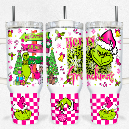 The Grinch Movies Custom Stanley Quencher 30oz or 40oz Stainless Steel Tumbler With Handle HG With Handle