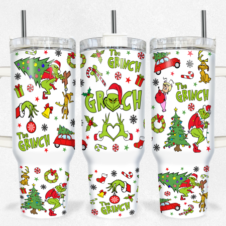 The Grinch Movies Custom Stanley Quencher 30oz or 40oz Stainless Steel Tumbler With Handle HG With Handle