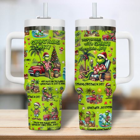 The Grinch Movies Custom Stanley Quencher 30oz or 40oz Stainless Steel Tumbler With Handle HG With Handle