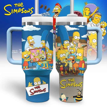 The Simpsons Cartoon Custom  Quencher 40oz Stainless Steel Tumbler HG