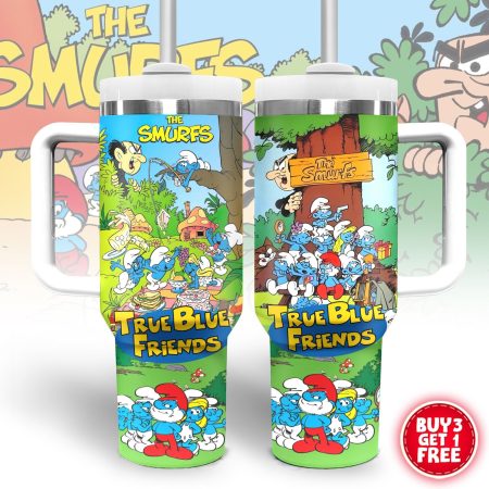 The Smurfs Cartoon Custom  Quencher 40oz Stainless Steel Tumbler HG