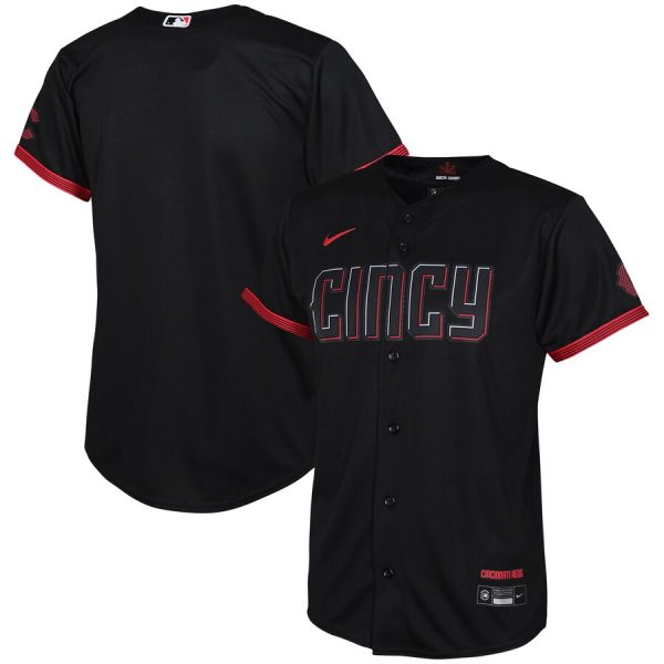 Cincinnati Reds Nike Toddler City Connect Replica Jersey – Black –
