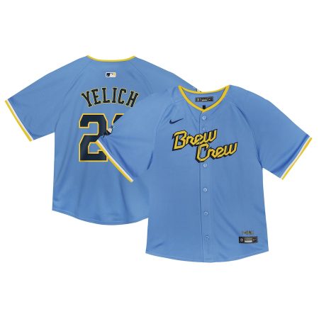 Christian Yelich Milwaukee Brewers Nike Toddler City Connect Limited Player Jersey – Powder Blue –