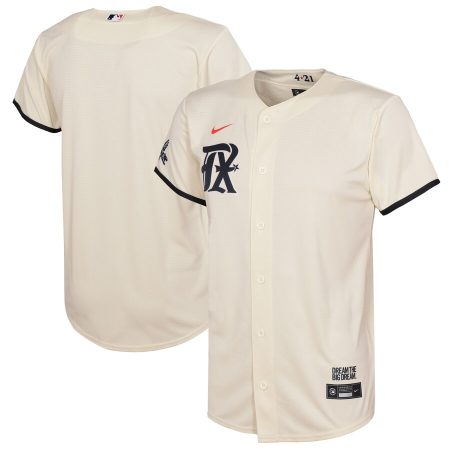 Texas Rangers Nike Toddler City Connect Replica Jersey – Cream –