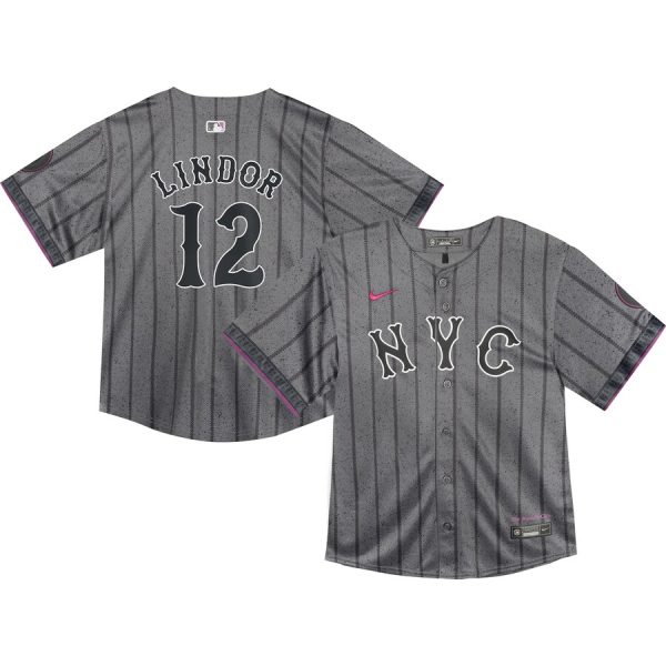 Francisco Lindor New York Mets Nike Toddler 2024 City Connect Limited Player Jersey – Graphite –