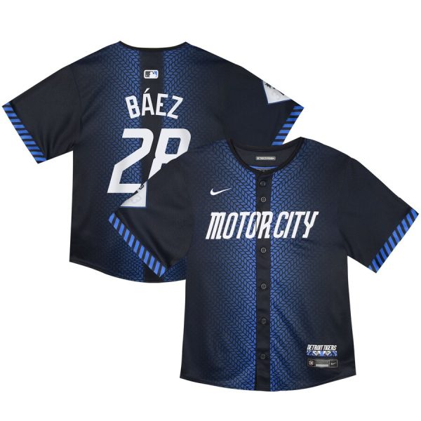 Javier Baez Detroit Tigers Nike Toddler 2024 City Connect Limited Jersey – Navy –