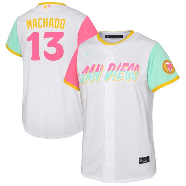 Manny Machado San Diego Padres Nike Toddler City Connect Replica Player Jersey – White –