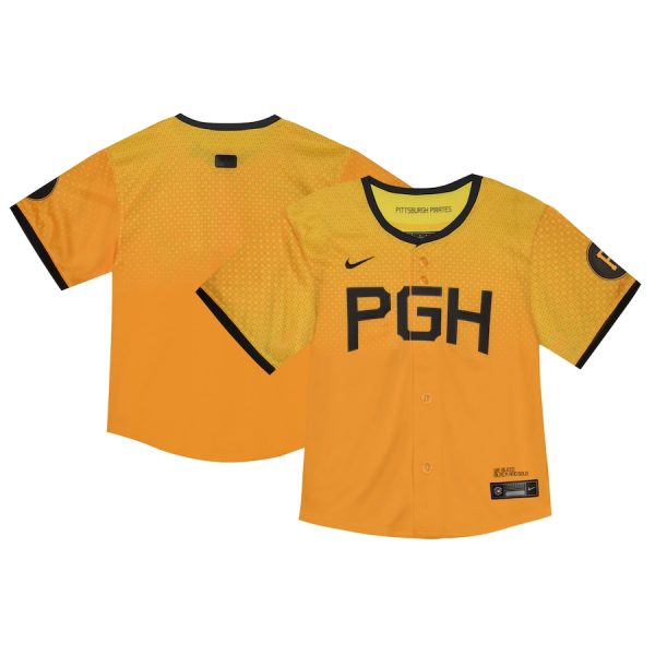 Pittsburgh Pirates Nike Toddler City Connect Limited Jersey – Yellow –