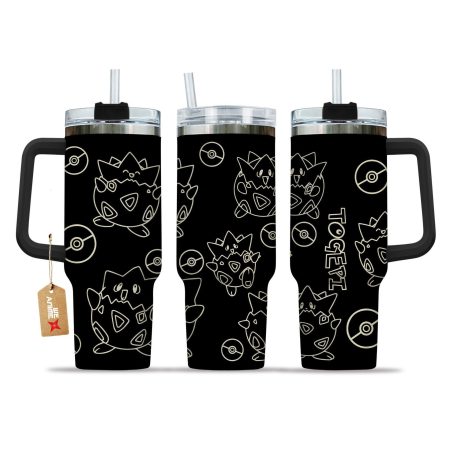 Togepi Pokemon Anime Custom Stanley Quencher 30oz or 40oz Stainless Steel Tumbler With Handle HG