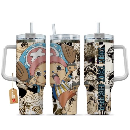 Tony Tony Chopper One Piece Anime  Custom Quencher 30oz or 40oz Stainless Steel Tumbler With Handle HG