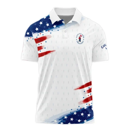 Tournament 124th U.S. Open Pinehurst Callaway Polo Shirt Flag American White And Blue All Over Print Polo Shirt For Men