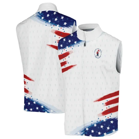 Tournament 124th U.S. Open Pinehurst Sleeveless Jacket Flag American White And Blue All Over Print Sleeveless Jacket