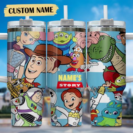 Toy Story Disney TV Series Custom Stanley Quencher  30oz or 40oz Stainless Steel Tumbler With Handle HG Stainless Steel Tumbler With Handle