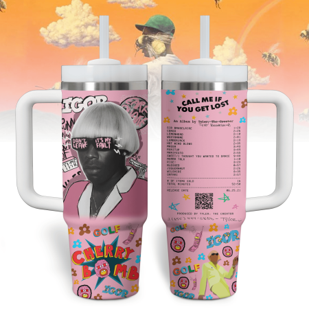 Tyler The Creator Music Custom Stanley Quencher 30oz or 40oz Stainless Steel Tumbler With Handle HG