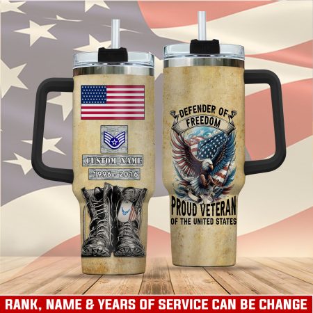 United States Air Force Custom  Quencher 30oz or 40oz Stainless Steel  Tumbler HG With Handle