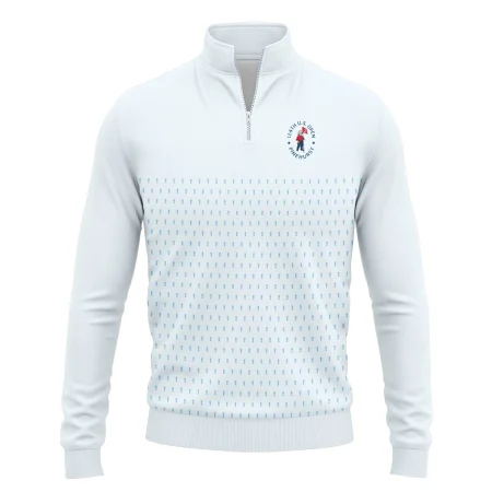 U.S Open Trophy Pattern Light Blue 124th U.S. Open Pinehurst Ping Quarter-Zip Jacket Style Classic Quarter-Zip Jacket