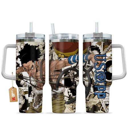 Usopp One Piece Anime  Custom Quencher 30oz or 40oz Stainless Steel Tumbler With Handle HG