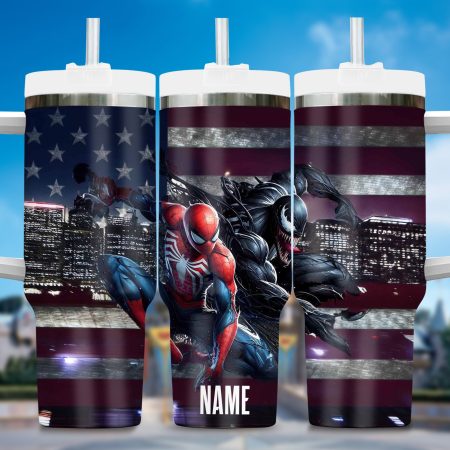 Venom & Spiderman Movies Custom Stanley Quencher 30oz or 40oz Stainless Steel Tumbler With Handle HG With Handle