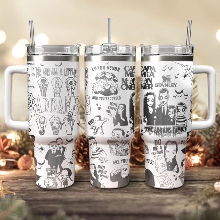 Wednesday Addams TV Series Custom Stanley Quencher HG 40oz or 30oz Engraved  Stainless Steel Tumbler With Handle
