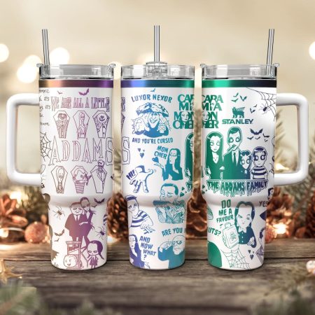 Wednesday Addams TV Series Custom Stanley Quencher HG 40oz or 30oz Engraved  Stainless Steel Tumbler With Handle