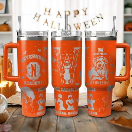 Wednesday Addams TV Series Custom Stanley Quencher HG 40oz or 30oz Engraved  Stainless Steel Tumbler With Handle