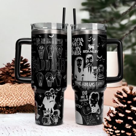 Wednesday Addams TV Series Custom Stanley Quencher HG 40oz or 30oz Engraved  Stainless Steel Tumbler With Handle