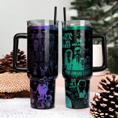 Wednesday Addams TV Series Custom Stanley Quencher HG 40oz or 30oz Engraved  Stainless Steel Tumbler With Handle