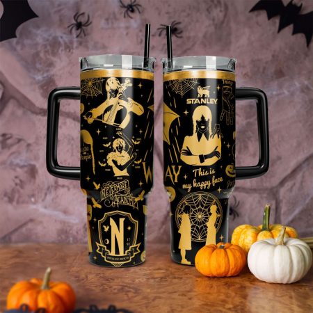 Wednesday Addams TV Series Custom Stanley Quencher HG 40oz or 30oz Engraved  Stainless Steel Tumbler With Handle