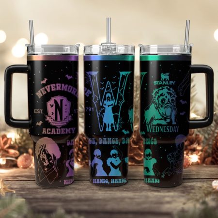 Wednesday Addams TV Series Custom Stanley Quencher HG 40oz or 30oz Engraved  Stainless Steel Tumbler With Handle