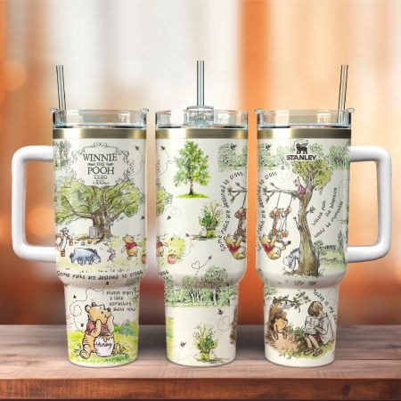 Winnie The Pooh Cartoon Custom Stanley Cup 40 oz 30 oz Tumbler With Handle HG
