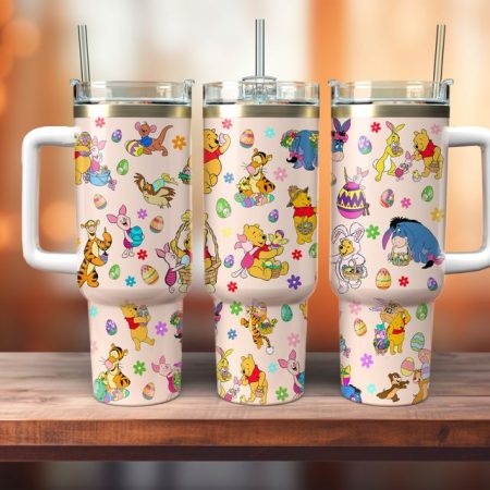 Winnie The Pooh Cartoon Custom  Quencher 40oz Stainless Steel Tumbler HG