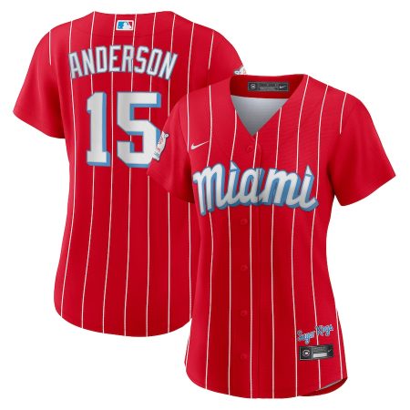 Brian Anderson Miami Marlins Nike Women’s City Connect Replica Player Jersey – Red –