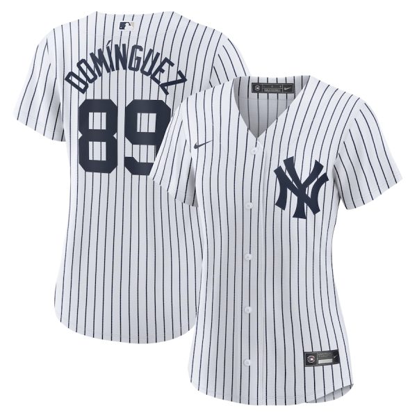 Jasson Dominguez New York Yankees Nike Women’s Home Official Replica Player Jersey – White –