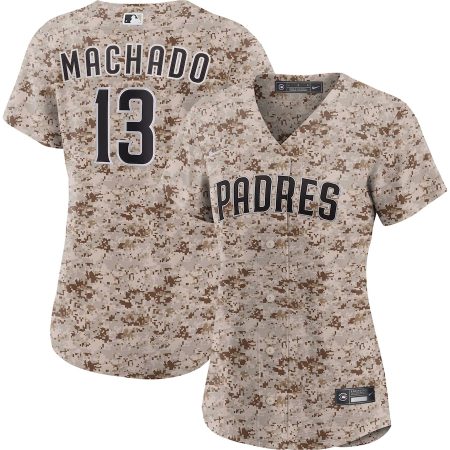 Manny Machado San Diego Padres Nike Women’s USMC Alternate Replica Player Jersey – Camo –