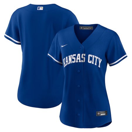 Kansas City Royals Nike Women’s Alternate Replica Team Logo Jersey – Royal –
