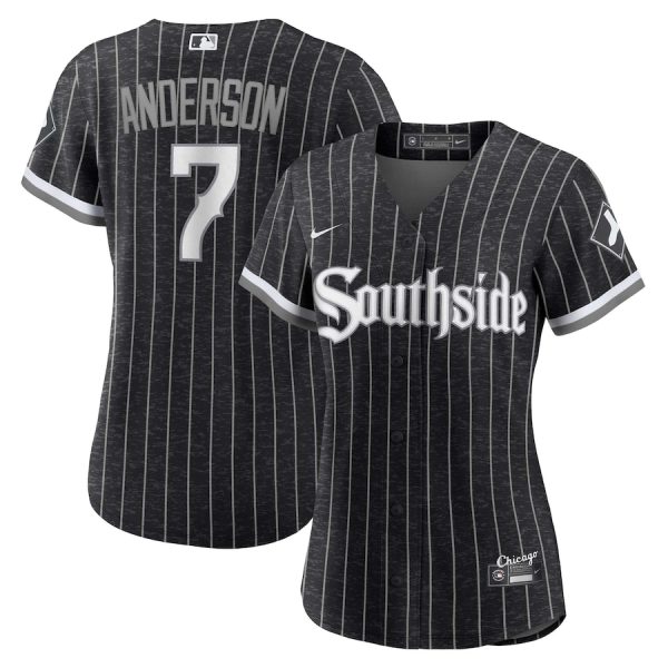 Tim Anderson Chicago White Sox Nike Women’s City Connect Replica Player Jersey – Black –