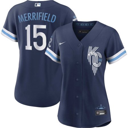 Whit Merrifield Kansas City Royals Nike Women’s City Connect Replica Player Jersey – Navy –