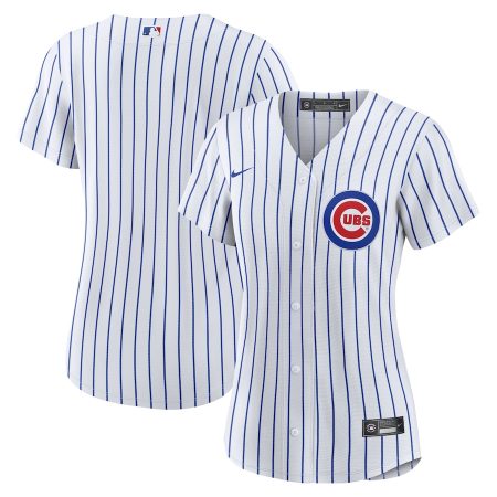 Chicago Cubs Nike Women’s Home Blank Replica Jersey – White –