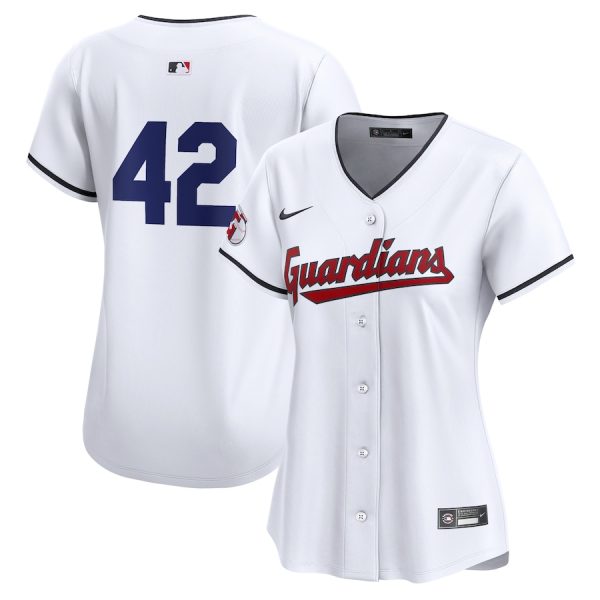 Cleveland Guardians Nike Women’s 2024 Jackie Robinson Day Home Limited Jersey – White –